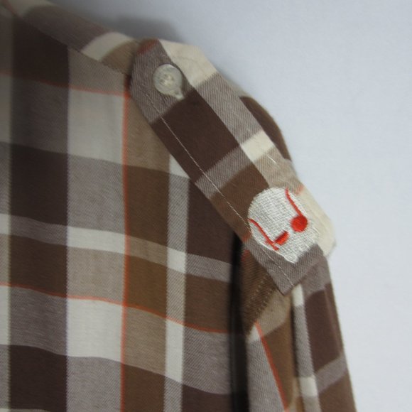 New Artful Dodger Mens 4XL Brown Plaid 100% Cotton LS Button Front Shirt - Picture 12 of 14